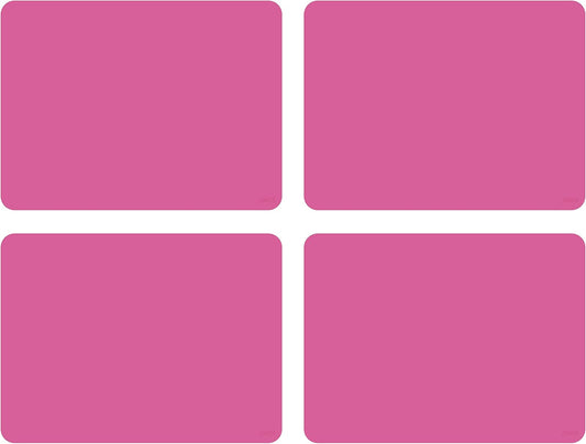 GASARE, Placemats Set of 4, Silicone Placemats, Table Mats, Non-Slip, Easy to Clean, Heat Resistant, Flexible, 20% Thicker, 16 x 12 inches x 1.1mm, Pink