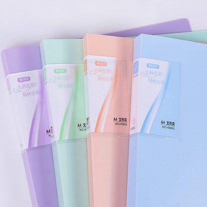 Punchless Clamp Binder, Ringless Binder Holds 100 Letter Size Pages, Documents, Folders for Documents, 8.5x11 Folder with Double Metal Clips for Home or Office, Pink