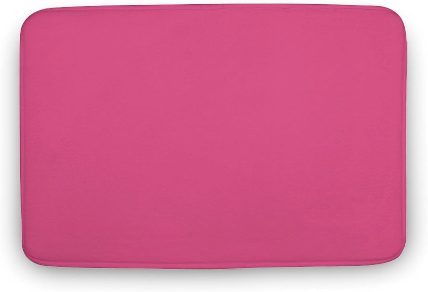 Solid Plain Pink Bathroom Rug, Non Slip & Soft Absorbent Bath Mat Carpets for Bathroom 20" x 32"