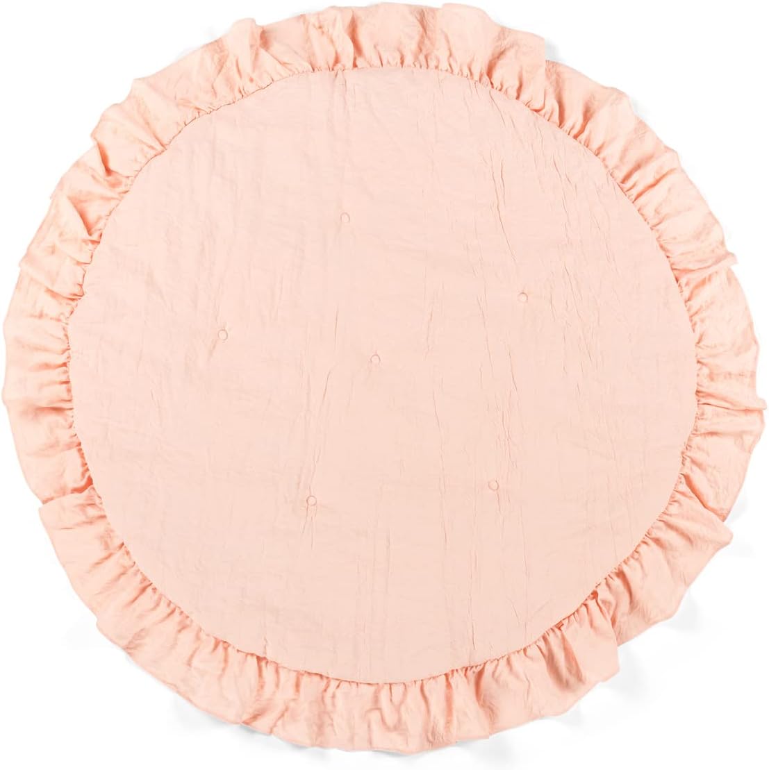 Lush Decor Baby Round Ruffle Play Mat 36" Diameter Blush - Tummy Time Mat - Pink Playmat - Baby Play Mats for Floor - Girl Nursery Decor