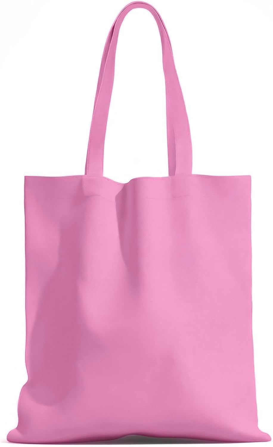 1 Pack Available Premium Canvas Reusable Tote Gift Bags,Made of Natural Canvas with Handle,Work,DIY,Shopping(Pink)