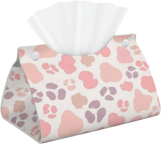 Pink Rose Gold Cheetah Skin Wild Animal Leopard Print Long Tissue Box Cover Facial Paper Holder 7.87'' x 5.12'' x 0.98''