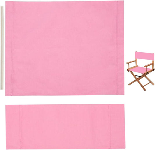 GORGECRAFT 21x8-16 Inch Director Chair Canvas Replacement Seat Back Cloth Covers Pearl Pink Directors Chairs Cloth Kit with Wood Stick for Home Indoor Outdoor Patio Garden