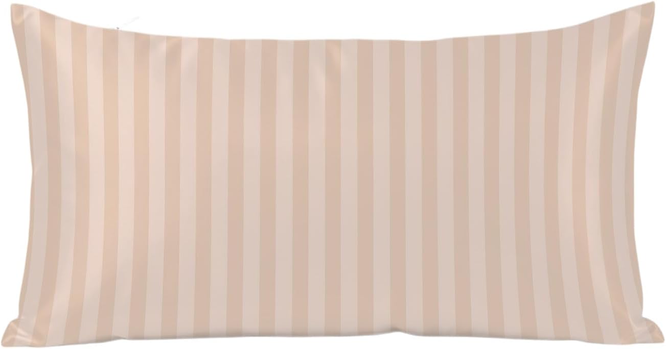 Peach Pink Stripes Satin Pillowcases with Zipper Cal King Size Cooling Silk Pillow Cases for Hair and Skin Soft Modern Vertical Lines Geometric Simple Throw Pillow Covers for Women Men 20x40 Inch