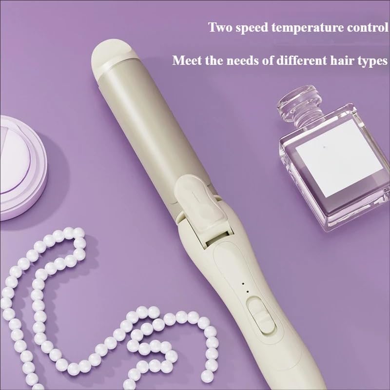 Ceramic 1.6 Inch Big Barrel Curling Iron, Produces Flawless Waves, Curling Iron for Use on Medium and Long Hair, 2 Heat Setting Curling Iron, Auto Shut-Off,Pink