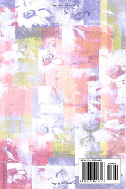 Peach, Pink, Lavendar Plaid with Black Flower Journal