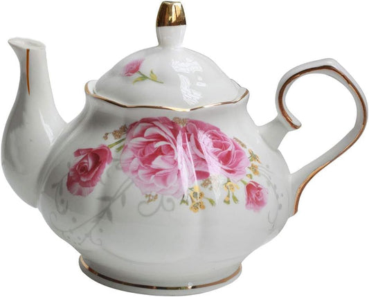 Tea Pot Handmade Ceramic Flowers (Pink)