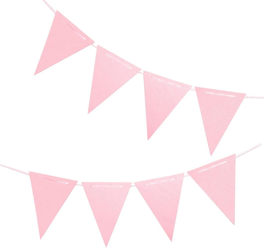 Peach Pennant Banner,Peach Vintage Double Sided Triangle Flag，for Party Decoration,Pack of 30pcs Triangle Flag