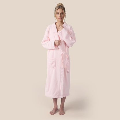REDKISS Premium Womens Robe, Microfiber Long Bath Robe for Women, Lightweight Soft Women's Bathrobe