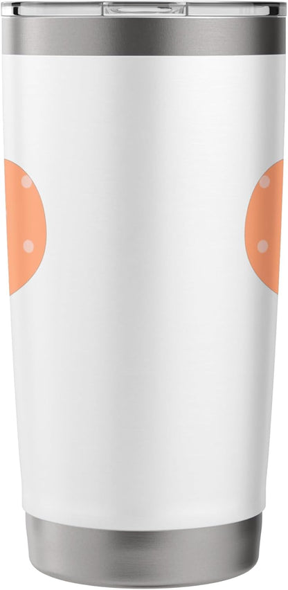 Cute Pastel Coral Peach Big Polka Dot Pattern Minimalist Stainless Steel Insulated Tumbler