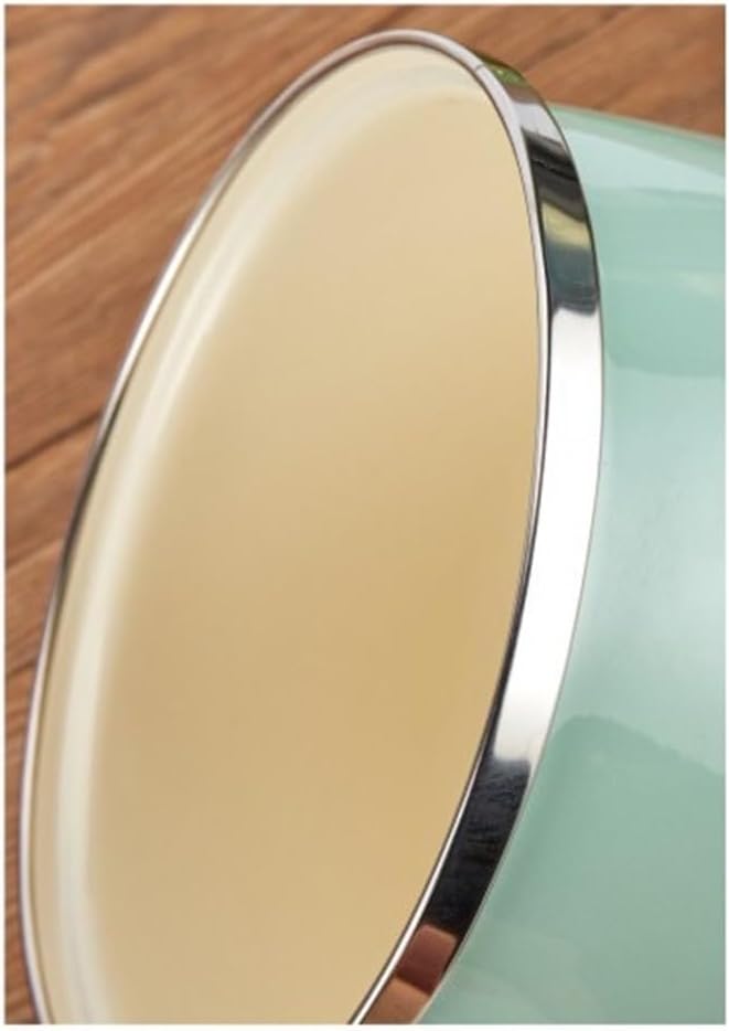 Enameled milk pan Enameled pots and pans Multi-purpose enameled milk pan Non-stick surface Easy to clean Multi-purpose enameled pan For boiling cooking Heating soups Milk sauces For home use(Pink)