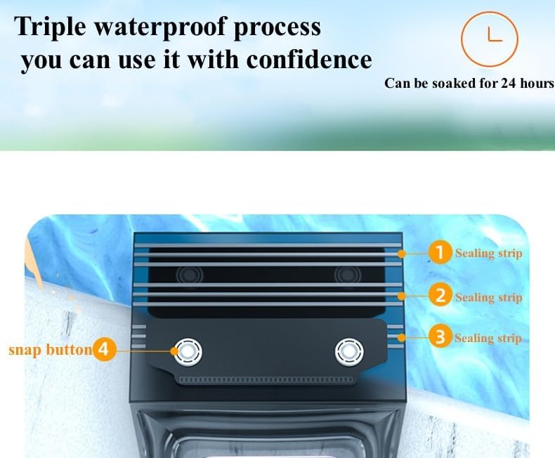 Waterproof Phone Pouch,Floatable Waterproof Phone Pouch with Touchscreen,Universal IPX8 Waterproof Cell Phone Case,Underwater Photography,for Swimming,Rafting,Diving,for All Models (Pink)