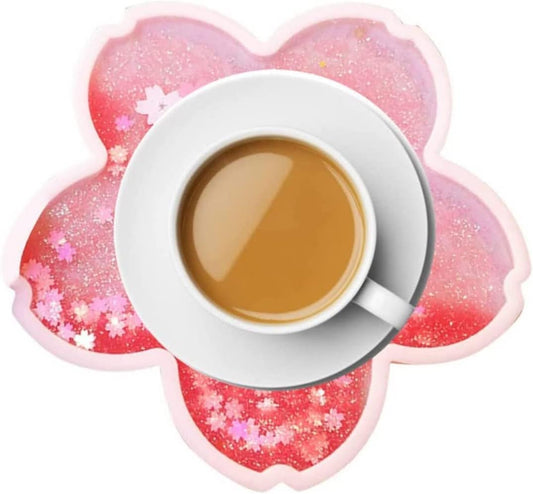 Teabox Clear Tea Mug | Borosilicate Glass | Stainless Steel Infuser Non-Slip Insulation Coasters for (Pink)