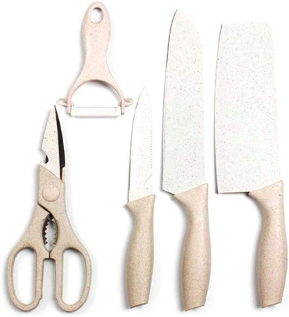 pink knife set with block-knife set pink kitchen accessories-knives set for Kitchen Peeler