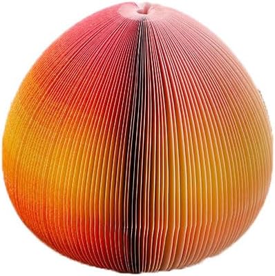 3D Fruit Shaped Portable Mini Sticky Notes Memo Scratch Pads Paper Notepads for Office School Holiday Gifts- Peach