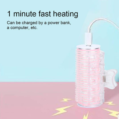 Portable Mini Hair Curler Styling Rollers Rechargeable, Heated Electric Hair Roller USB Heat Waver Roller for Bangs, Root to Tail 3.4in