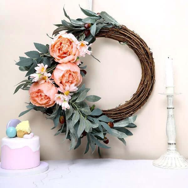 Efavormart 10 Pack 3-Inch Peach Silk Peony Flower Heads, Vibrant Realistic Artificial Peonies for Spring Party Decor and DIY Floral Wreaths