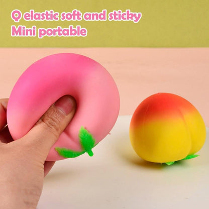 Peach Peach Toys Slow Rising Soft Peach Fruit Toy, Stress Relief Squishy, Stuffed Plush Gift (Yellow)