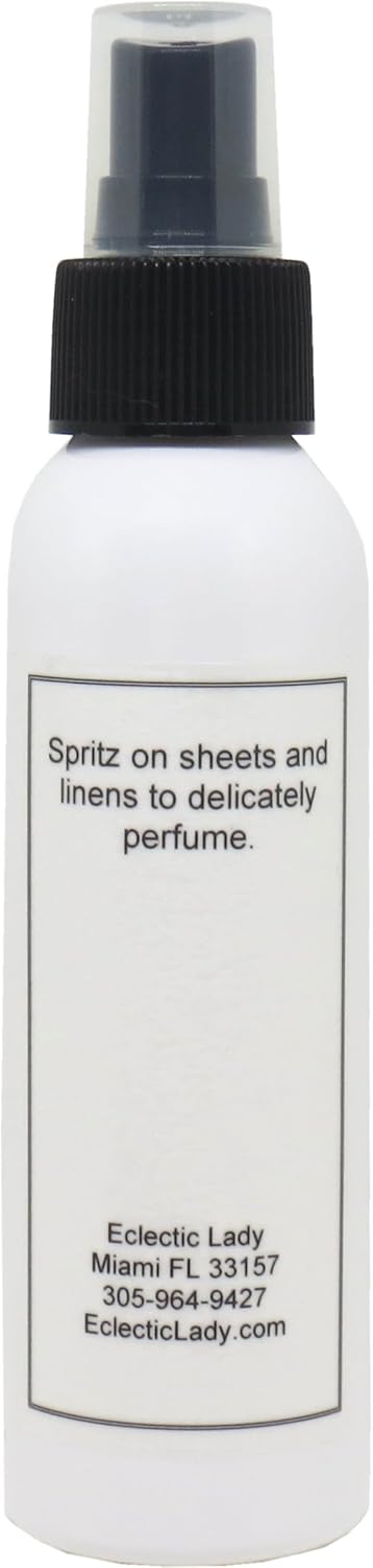 Georgia Peach Linen Spray, 2 ounces - Eclectic Lady Sheet and Linen Spray - No Artificial Colors, Parabens, or Preservatives - Long-Lasting Scent for Bed, Fabric & Pillow