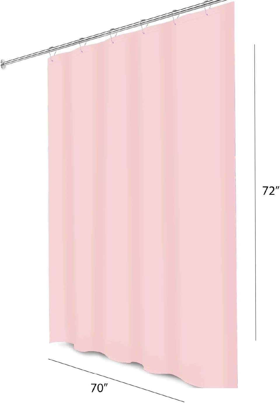 Home Expressions 3 Gauge PEVA Shower Curtain Liner with Magnets & Metal Grommets (70"x72") Upgrade Your Bathroom with This Durable 3-Gauge PEVA Shower Curtain Liner. Pink