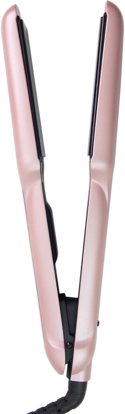 ANGENIL Ceramic Flat Iron Hair Straightener - 1.6inch Straightening and Curler 2 in 1,Professional Hair Iron Flat for Women Shinier&Smoother Hair,LCD Display,30s Fast Heating