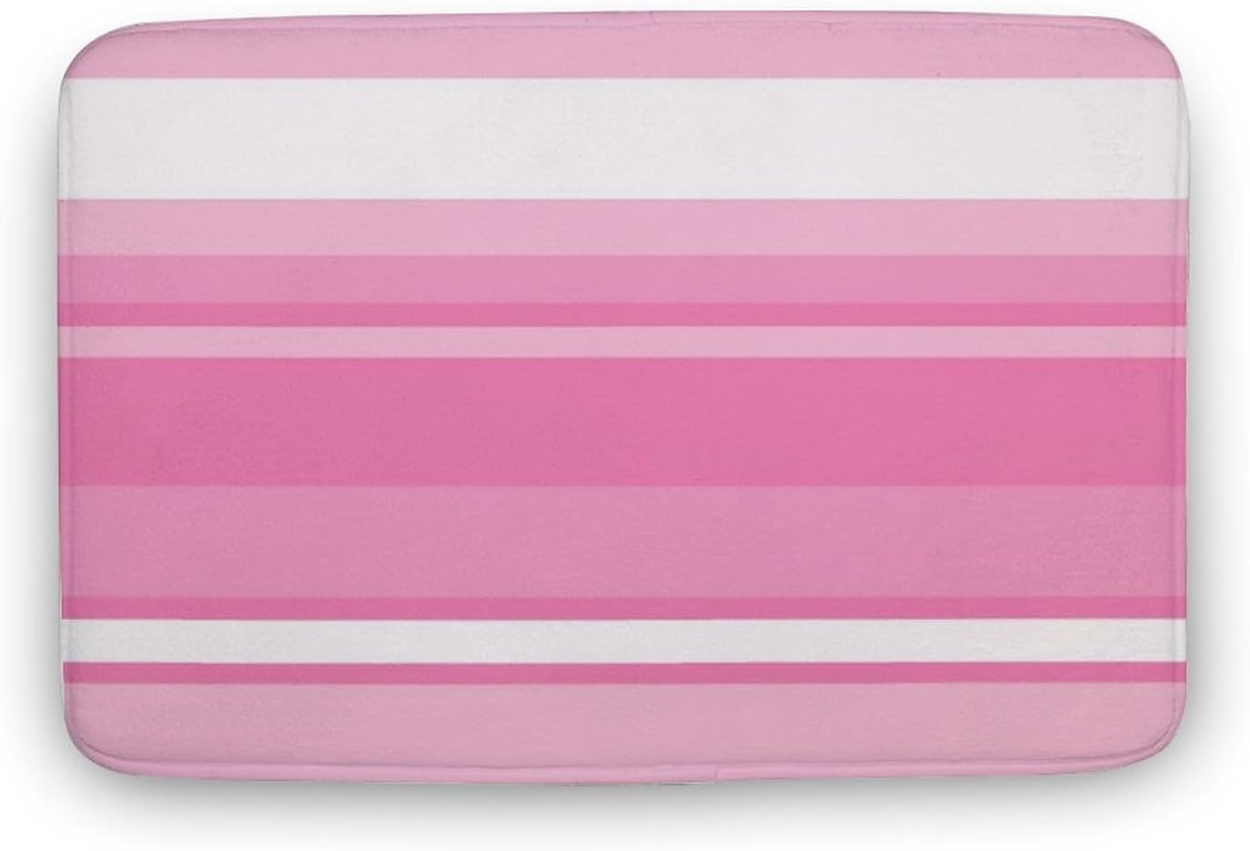 Pink Striped Pattern Bath Mat Rug 24x16, Ultra Soft Bathroom Rug, Non Slip and Absorbent Bath Rug Carpet for Bathroom Floor, Tub and Shower