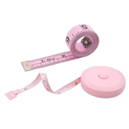 VAXATO 2PCS Measuring Tape for Body,Soft Tape Measure for Body Sewing Fabric Tailor Cloth Craft Measurement，60 Inch/1.5M Pink Retractable Dual Sided Measure Tape Set