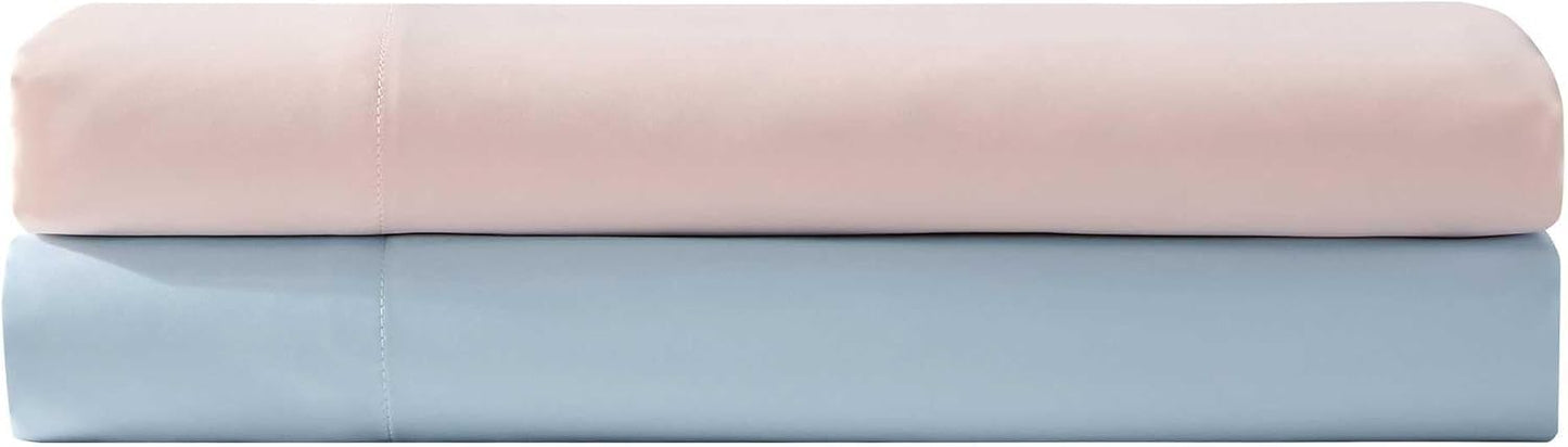 Laura Ashley - Queen Sheet Set, 100% Soft & Silky Smooth Satin Bed Sheets, Deep Pockets, Bedding with Matching Fitted Sheet & Pillowcases (Bliss Pink)