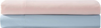 Laura Ashley - Queen Sheet Set, 100% Soft & Silky Smooth Satin Bed Sheets, Deep Pockets, Bedding with Matching Fitted Sheet & Pillowcases (Bliss Pink)