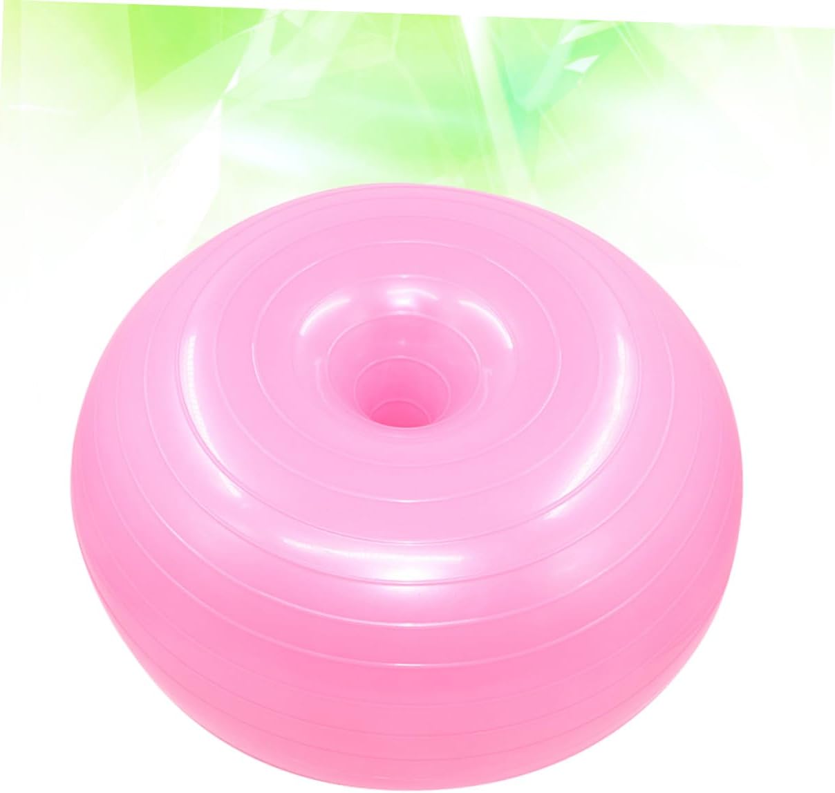 VANZACK 50cm Explosion-Proof Yoga Auxiliary Ball Thickened PVC Fitness Ball in Light Pink for Home Exercise and Balance Training with Air Pump