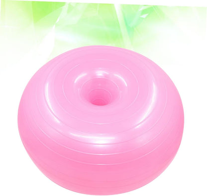 VANZACK 50cm Explosion-Proof Yoga Auxiliary Ball Thickened PVC Fitness Ball in Light Pink for Home Exercise and Balance Training with Air Pump