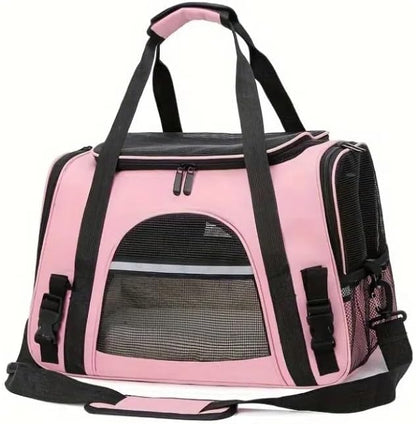 Cat Carrier Bag, Airline Approved Soft Carrier for Cats & Small Dogs | Airline approved pet carrier for pets under 15lb, breathable mesh with privacy cover, lightweight, foldable & washable