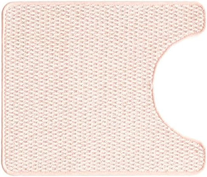 TYUU Toilet Rug, Thin Toilet Rugs U Shaped Washable Non Slip Absorbent Quick Dry Low Pile Toilet Mat, Pink 20"x24" U Shape