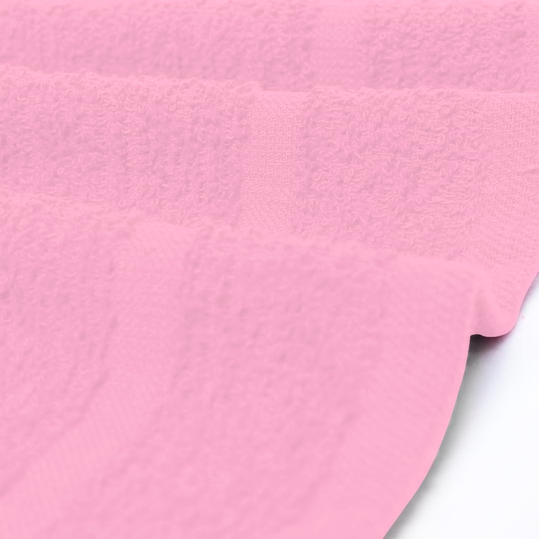 Avalon Towels Cotton Washcloths 24-Pack – 12 x 12 Inch Pink Super Soft & Absorbent Ring-Spun Cotton Wash Cloths for Face, Bath, Spa, Gym, Hotel & Cleaning