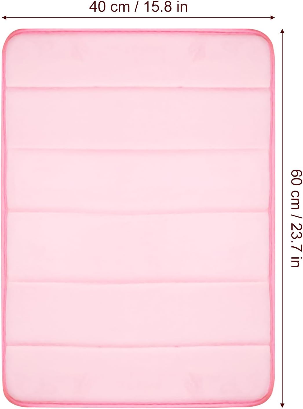 Memory Foam Bath Mat Set - Non Slip, Absorbent, Soft Bath Rug Set - Fast Drying Washable Bath Mat - Size 15.8” x 24” (2, Pink)