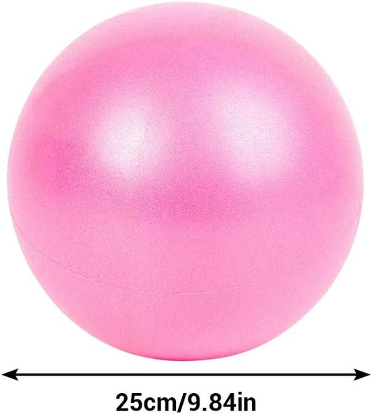 Qinlorgo PVC Yoga Ball, Mini Fitness Ball 25cm, Explosion Proof Non Slip Balance Exercise for Home Office Gym Workouts, Strengthen Core, Improve Flexibility, Lightweight