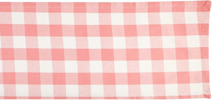 DII Buffalo Check Collection, Classic Farmhouse Table Runner, 14x108, Pink & White