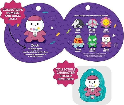 BumBumz 4.5-inch MooBumz Plush 5-Pack - Palmer Peach Milk, Charlotte Cereal Milk, Oakley Oat Milk, Maximus Milk Milk, and Sylvia Sakura Milk - from The Makers of Original Squishmallows