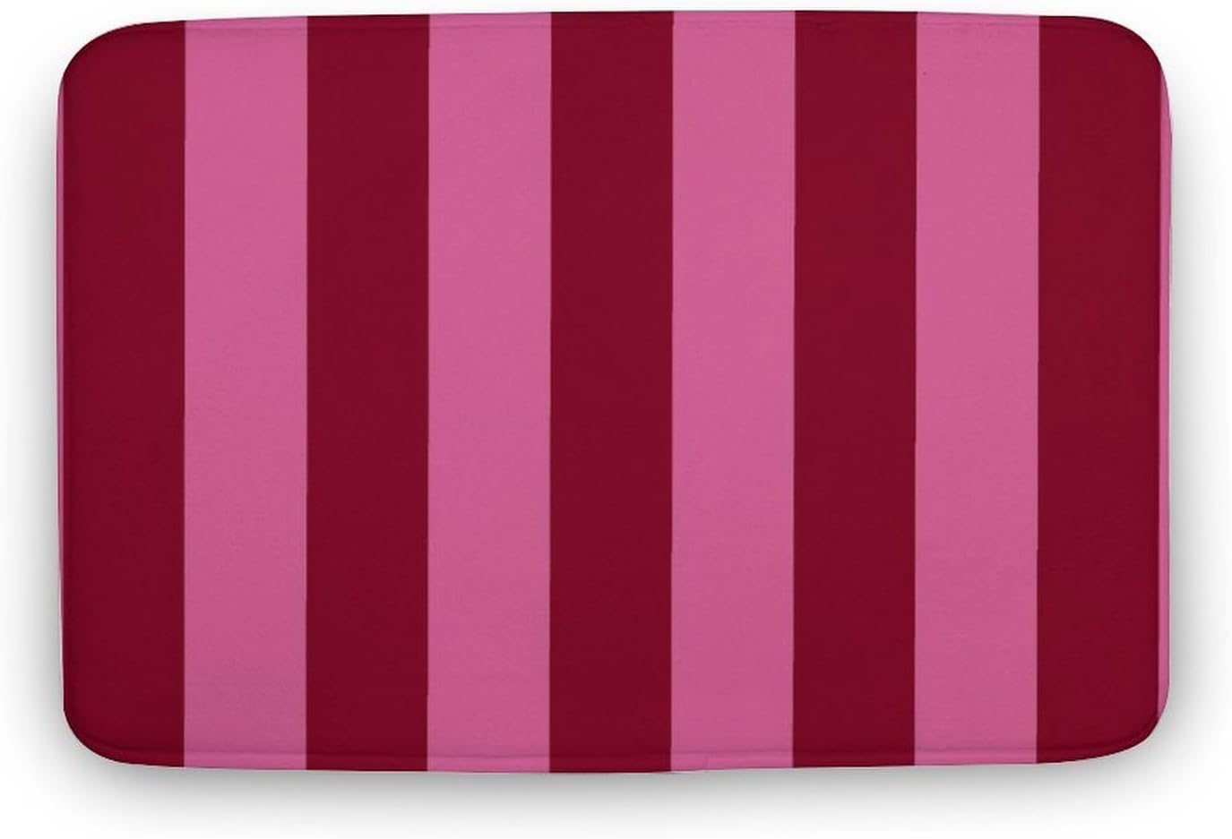 Pink Stripe Prints Bathroom Rugs, Non Slip & Absorbent Bath Mat Carpets for Bathroom, Entryway or Sink 16" x 24"