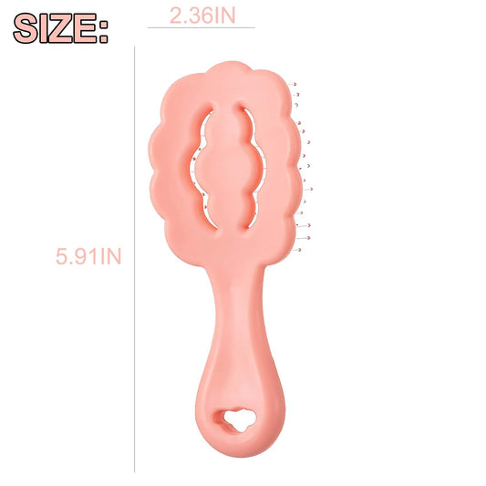 Cloud Shape Small Dog Grooming Brush - Soft Bristle Brush for Gentle Detangling & Massage - Ideal for Maltese, Shih Tzus, Yorkies, and Puppies - Portable & Durable Design, Pink