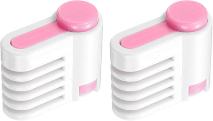 uxcell 2 Pcs Cake Leveler Slicer, DIY Cake Slicer, 5 Layers Bread Leveler Cutter Kitchen Fixing Tools for Bread Toast Desserts Pastry DIY Baking, Pink