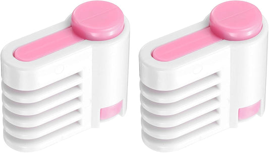 uxcell 2 Pcs Cake Leveler Slicer, DIY Cake Slicer, 5 Layers Bread Leveler Cutter Kitchen Fixing Tools for Bread Toast Desserts Pastry DIY Baking, Pink