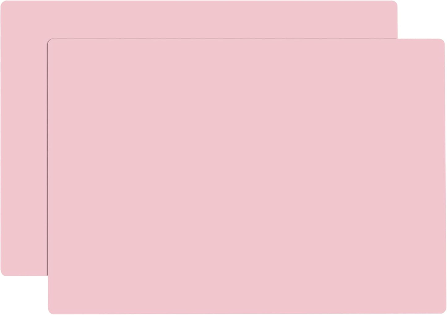 Silicone Placemats, 2Pcs 15.7"x 11.8"x 0.03" Pink Silicone Table Mat, Silicone Mats for Baking, Jewelry, Kitchen Counter