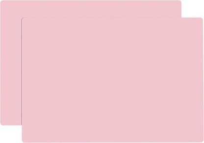 Silicone Placemats, 2Pcs 15.7"x 11.8"x 0.03" Pink Silicone Table Mat, Silicone Mats for Baking, Jewelry, Kitchen Counter