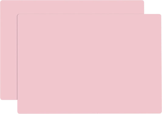 Silicone Placemats, 2Pcs 15.7"x 11.8"x 0.03" Pink Silicone Table Mat, Silicone Mats for Baking, Jewelry, Kitchen Counter