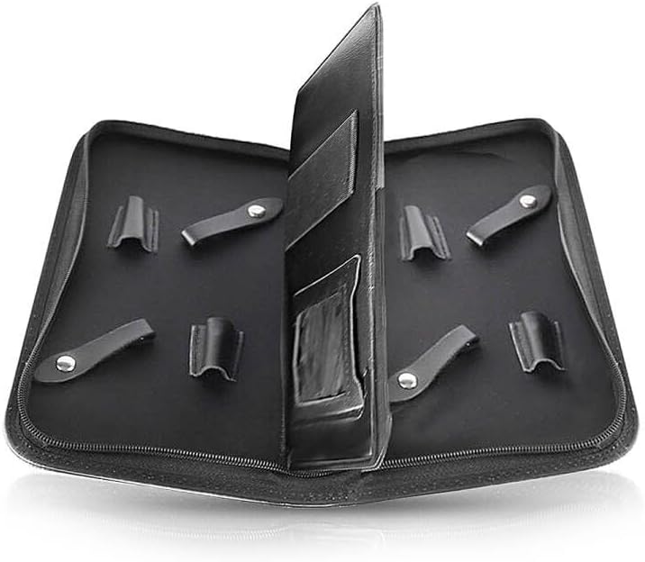 Scissor Pouch Bag Salon Scissors Storage Case Holder for Hairdressers, Barber Pouch Cases Comb Scissor Holder Holster Bag for Salon Hair Stylist and Pet, PU Leather (V-009-SC-Pink)