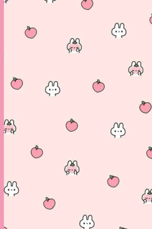 Pastel Pink Kawaii Journal Notebook Diary: | Peach Bunny | Kawaii Anime Aesthetic | Cute Japanese Korean Stationery For Girls | 6x9” 110 Ruled Lined Pages