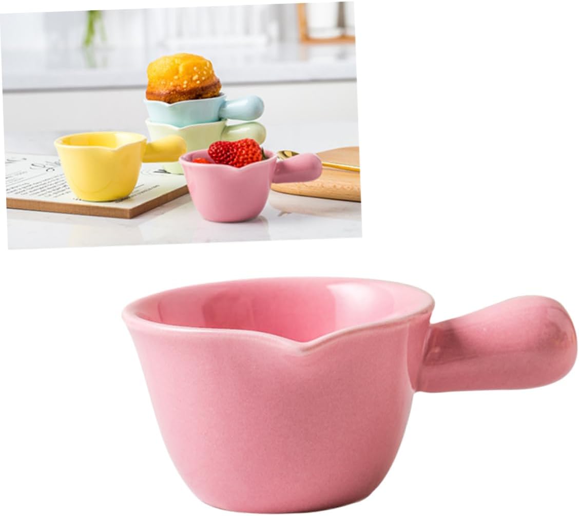 Ceramic Pot Mini Cooking Casserole Handle for Porridge and Sauces Easy to Clean for Gas Stove and Microwave