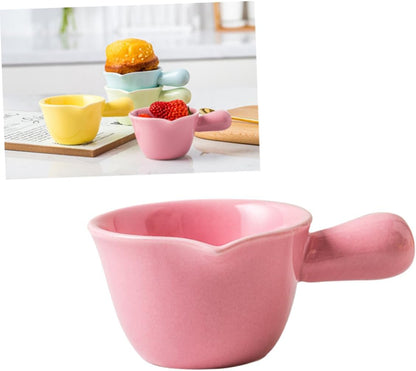 Ceramic Pot Mini Cooking Casserole Handle for Porridge and Sauces Easy to Clean for Gas Stove and Microwave