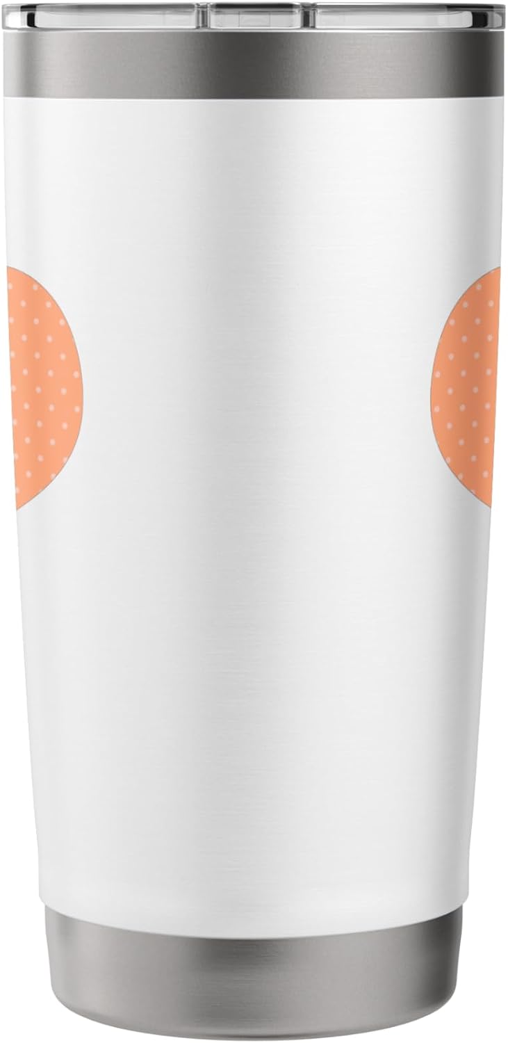 Cute Pastel Coral Peach Boho Minimal Tiny Polka Dot Pattern Stainless Steel Insulated Tumbler